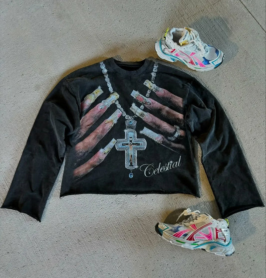 hands graphic tee